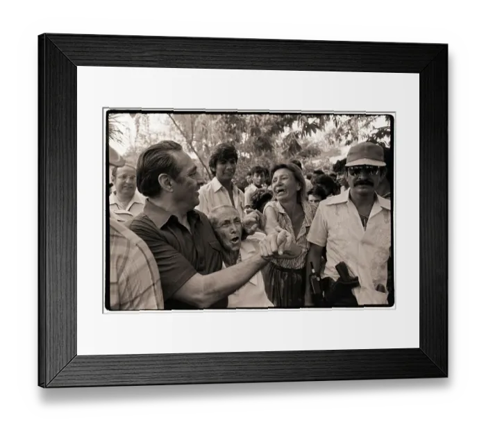 Framed Print : Elderly Women Greet President Duarte Framed Print : Elderly Women Greet President Duarte