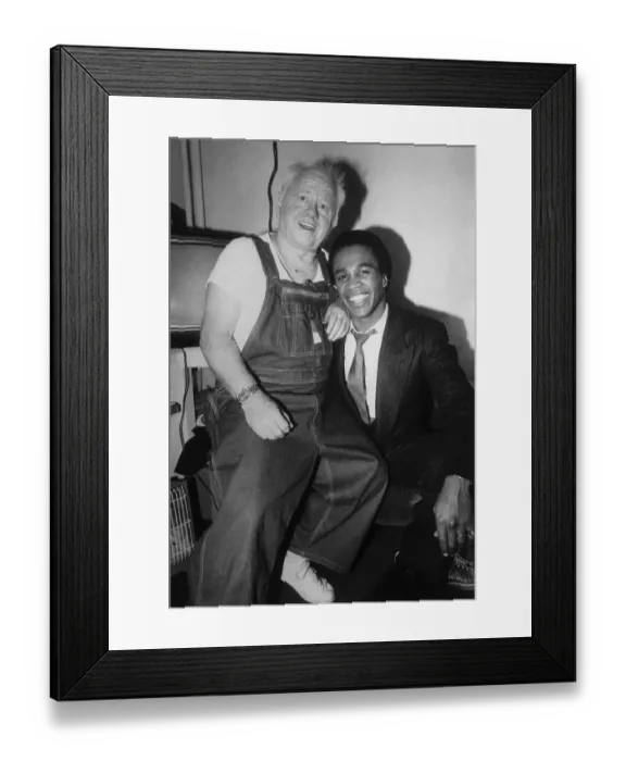 Framed Print : Mickey Rooney with Sugar Ray Leonard Framed Print : Mickey Rooney with Sugar Ray Leonard