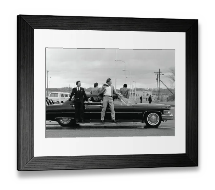 Framed Print : Secret Service Agents Riding Car Framed Print : Secret Service Agents Riding Car