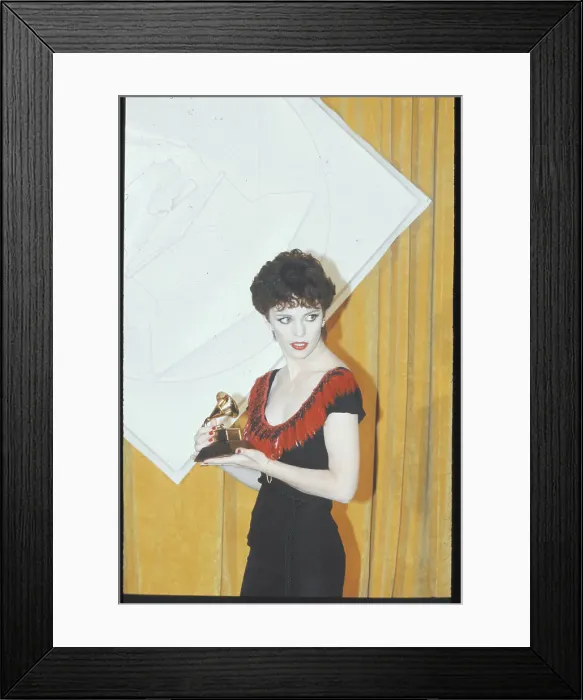 Framed Print : Songstress Sheena Easton Holding Her Grammy Framed Print : Songstress Sheena Easton Holding Her Grammy