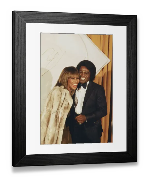 Framed Print : Musical Artists James Brown Posing with Tina Turner Framed Print : Musical Artists James Brown Posing with Tina Turner