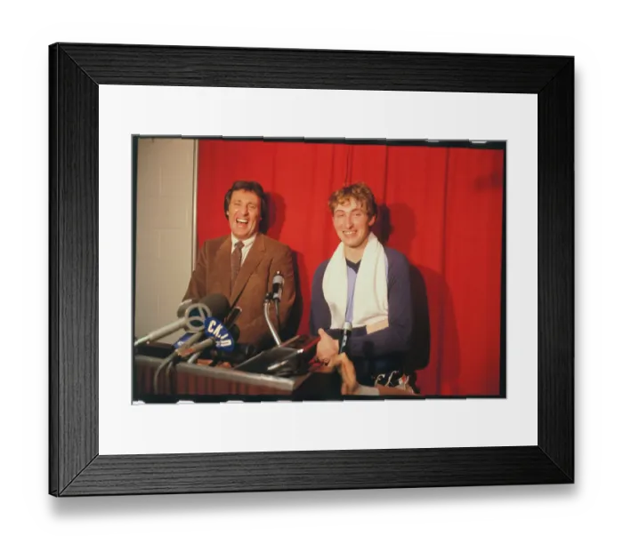 Framed Print : Wayne Gretzky at News Conference Framed Print : Wayne Gretzky at News Conference