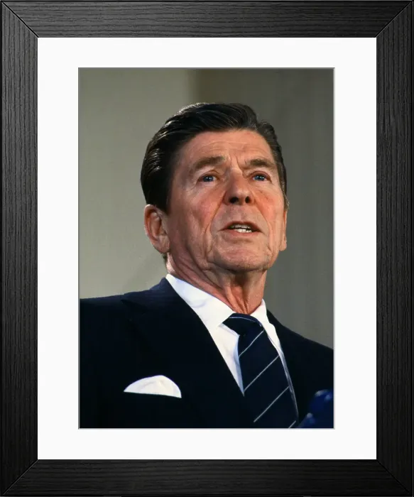 Framed Print : Portrait of President Reagan Framed Print : Portrait of President Reagan