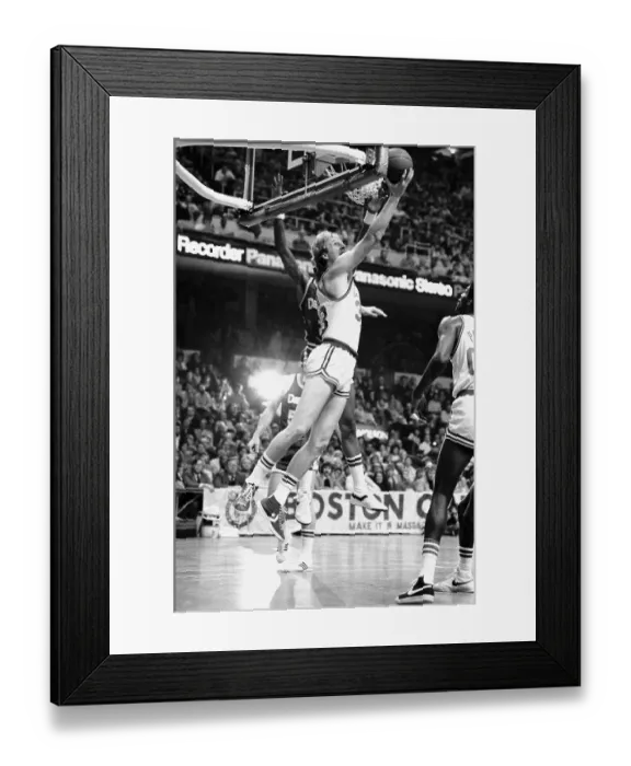Framed Print : Larry Bird in Action Against the Denver Nuggets Framed Print : Larry Bird in Action Against the Denver Nuggets