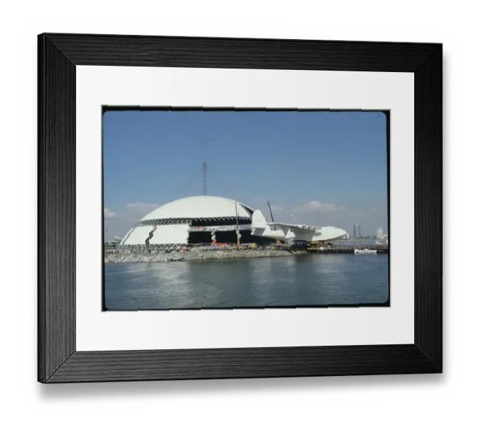 Framed Print : Plane Near Dome Hangar Framed Print : Plane Near Dome Hangar