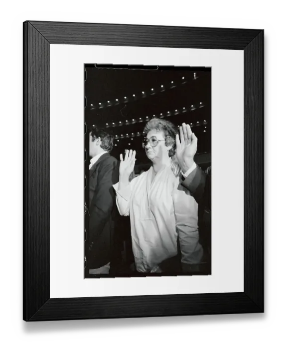 Framed Print : Juanita Castro Taking Oath Framed Print : Juanita Castro Taking Oath