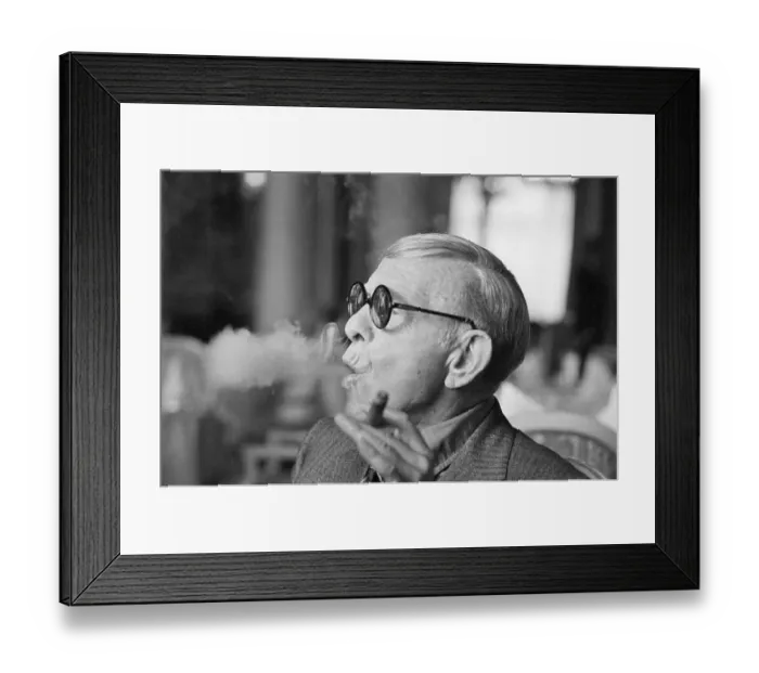Framed Print : George Burns Smoking a Cigar Framed Print : George Burns Smoking a Cigar