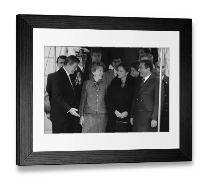 Framed Print : Ronald Reagan and Hosni Mubarak Framed Print : Ronald Reagan and Hosni Mubarak