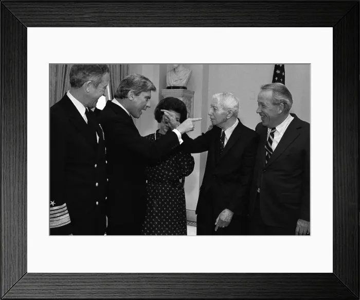 Framed Print : Hyman Rickover and John Warner on Capitol Hill Framed Print : Hyman Rickover and John Warner on Capitol Hill