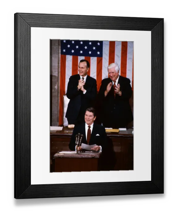 Framed Print : Ronald Reagan Receiving Applause Framed Print : Ronald Reagan Receiving Applause
