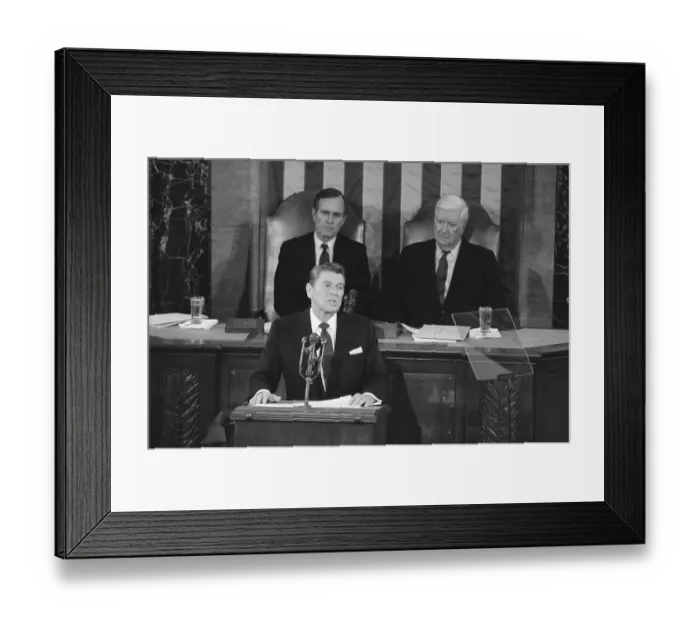 Framed Print : Ronald Reagan Giving Address Framed Print : Ronald Reagan Giving Address