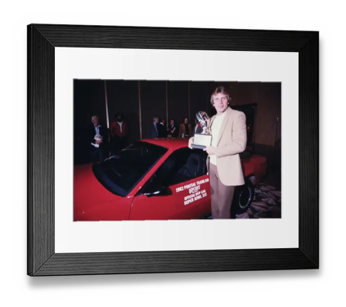 Framed Print : Joe Montana Holds Trophy Framed Print : Joe Montana Holds Trophy
