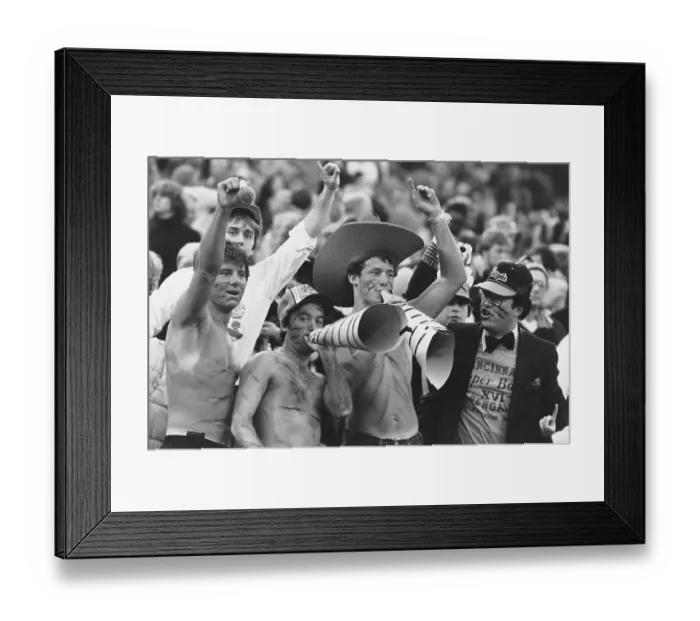 Framed Print : Bengals Fans At Silverdome Framed Print : Bengals Fans At Silverdome