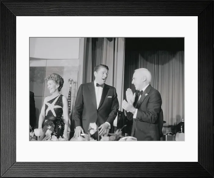 Framed Print : Ronald Reagan and Wife at Anniversary Dinner Framed Print : Ronald Reagan and Wife at Anniversary Dinner