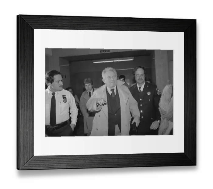 Framed Print : Norman Mailer Leaving Courtroom Framed Print : Norman Mailer Leaving Courtroom