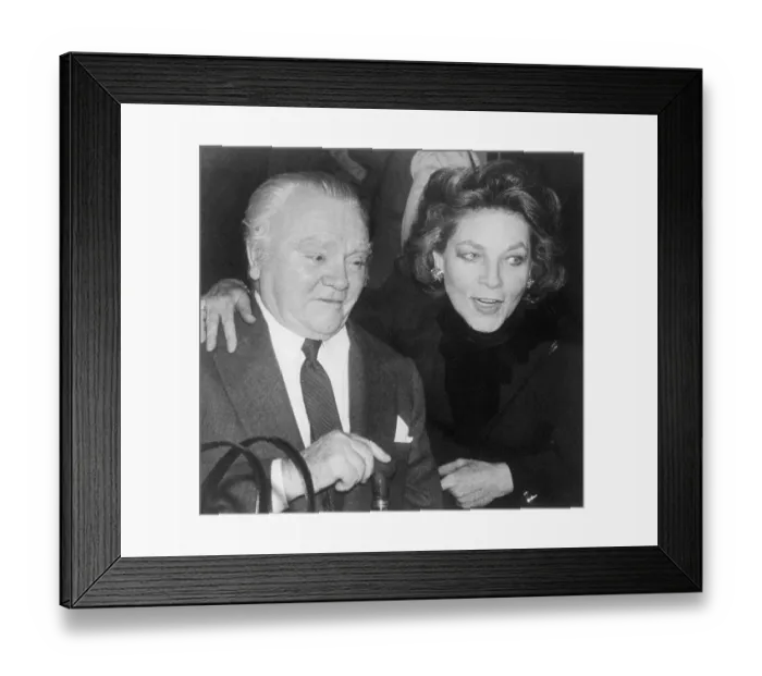 Framed Print : Lauren Bacall Embracing Jimmy Cagney Framed Print : Lauren Bacall Embracing Jimmy Cagney
