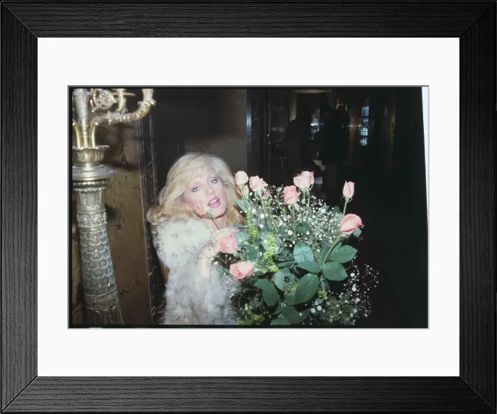 Framed Print : Morgan Fairchield Carrying Rose Bouquet Framed Print : Morgan Fairchield Carrying Rose Bouquet