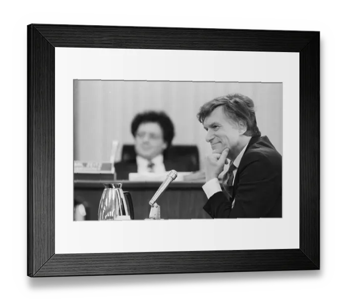 Framed Print : Playboy Founder Hugh Hefner Testifying Framed Print : Playboy Founder Hugh Hefner Testifying