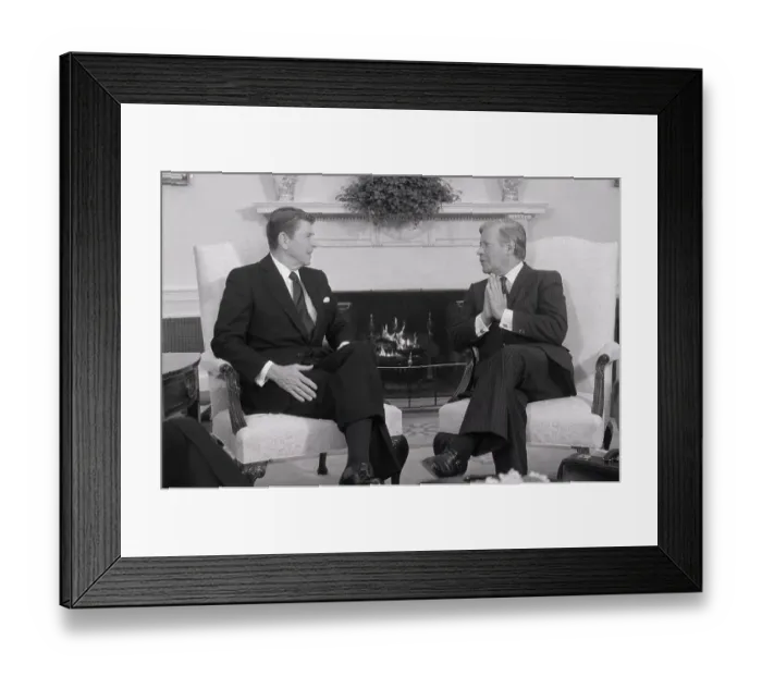 Framed Print : President Reagan With Chancellor Helmut Schmidt Framed Print : President Reagan With Chancellor Helmut Schmidt