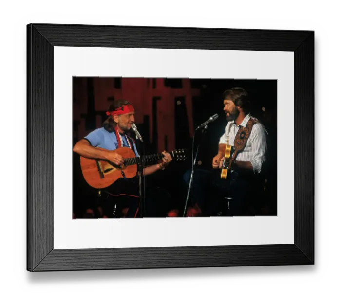 Framed Print : Glen Campbell and Willie Nelson Performing Framed Print : Glen Campbell and Willie Nelson Performing
