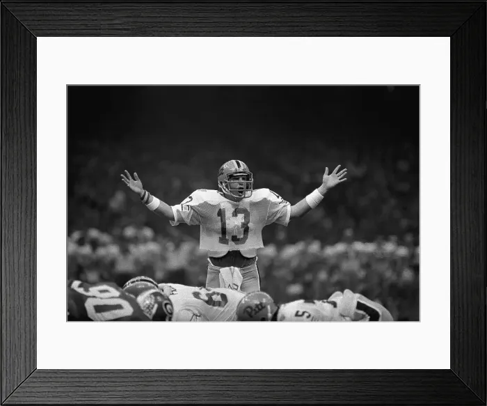 Framed Print : Dan Marino Attemping to Quiet Crowd Framed Print : Dan Marino Attemping to Quiet Crowd