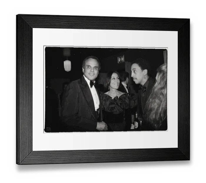 Framed Print : Harry Belafonte and Wife at Premiere