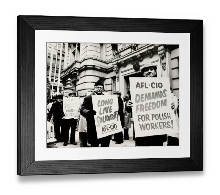Framed Print : Solidarity Protest At Polish Consulate Framed Print : Solidarity Protest At Polish Consulate