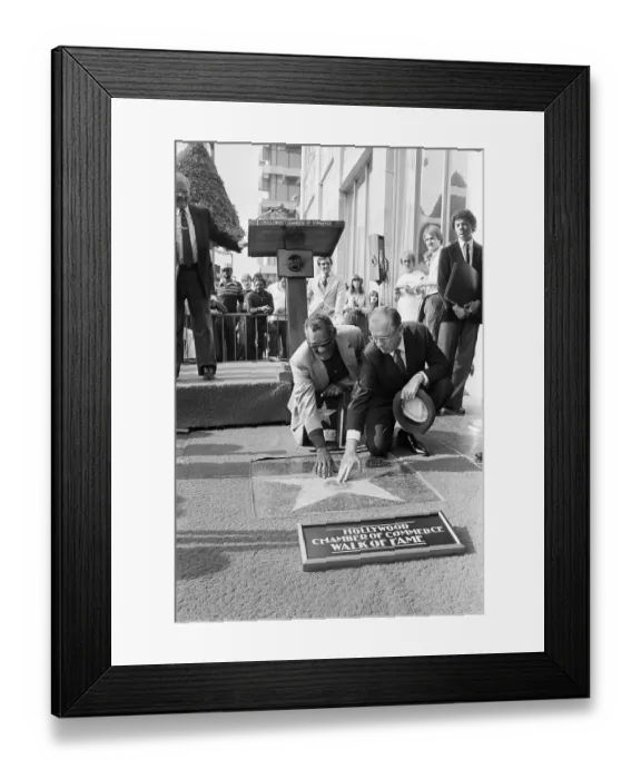 Framed Print : Ray Charles Feels His Walk Of Fame Star Framed Print : Ray Charles Feels His Walk Of Fame Star