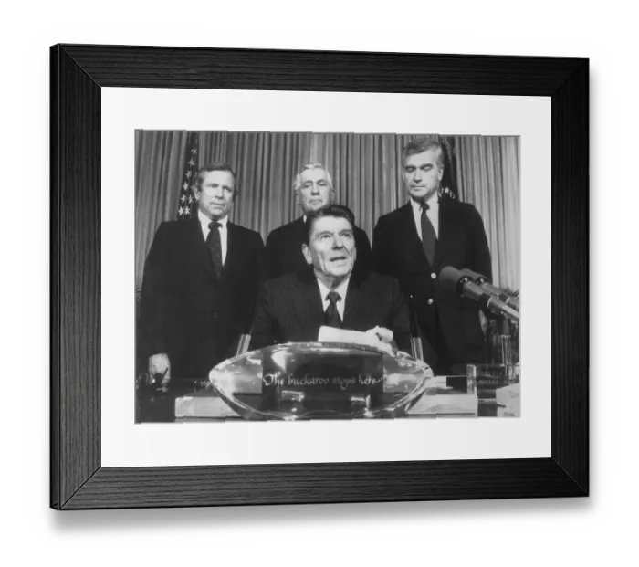 Framed Print : Ronald Reagan During Bill Signing Framed Print : Ronald Reagan During Bill Signing