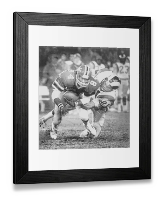 Framed Print : Football Player Alfred Jenkins Brings in Pass Framed Print : Football Player Alfred Jenkins Brings in Pass