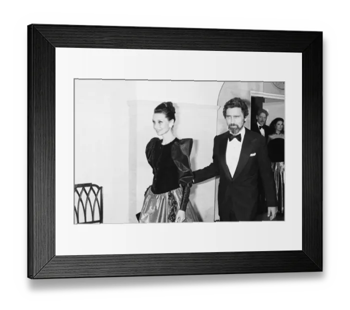 Framed Print : Audrey Hepburn and Robert Wolders Arriving for Event in Formal Attire Framed Print : Audrey Hepburn and Robert Wolders Arriving for Event in Formal Attire