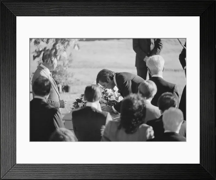 Framed Print : Robert Wagner Kissing Natalie Wood's Casket Framed Print : Robert Wagner Kissing Natalie Wood's Casket