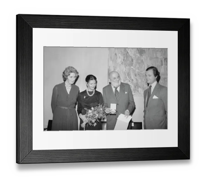 Framed Print : Ansel Adams Holding Hasselblad Awards Framed Print : Ansel Adams Holding Hasselblad Awards