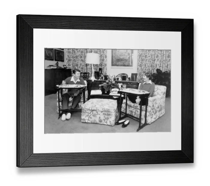 Framed Print : President and Nancy Reagan Relaxing in Their Study Framed Print : President and Nancy Reagan Relaxing in Their Study