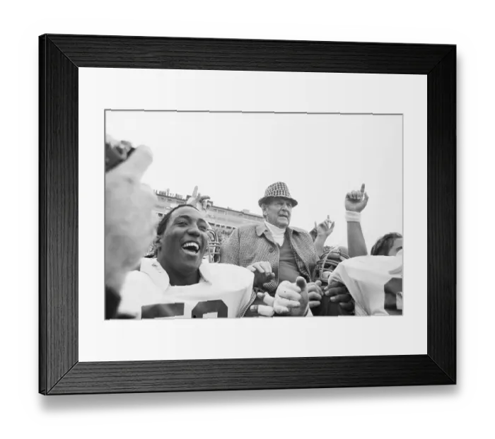 Framed Print : Bear Bryant Watching Football Game Framed Print : Bear Bryant Watching Football Game