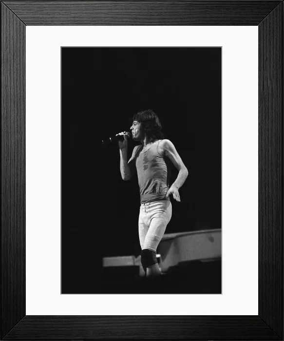 Framed Print : Mick Jagger Performs on Stage
