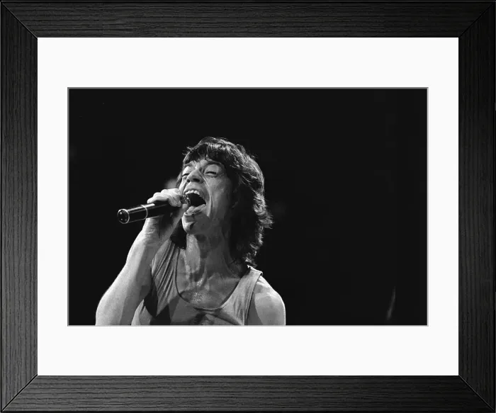 Framed Print : Mick Jagger on Stage Singing Framed Print : Mick Jagger on Stage Singing