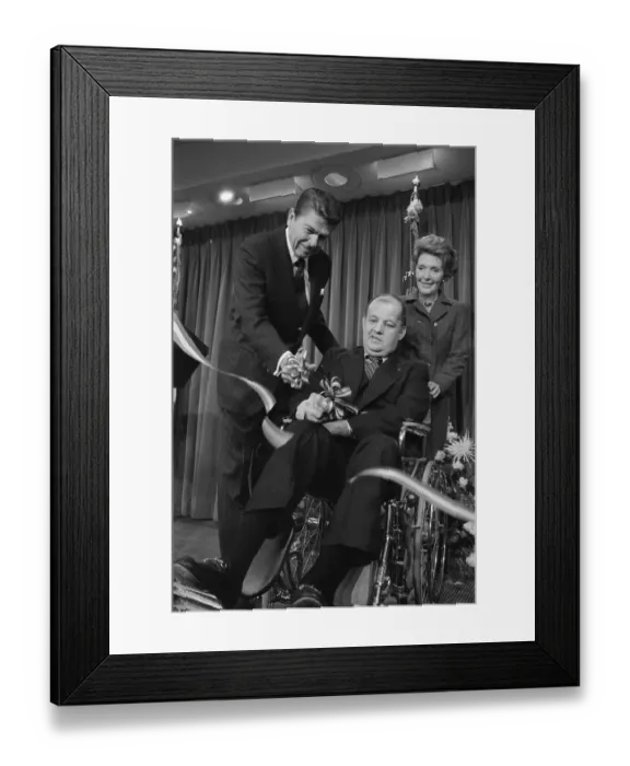 Framed Print : Ronald and Nancy Reagan Assisting James Brady Framed Print : Ronald and Nancy Reagan Assisting James Brady