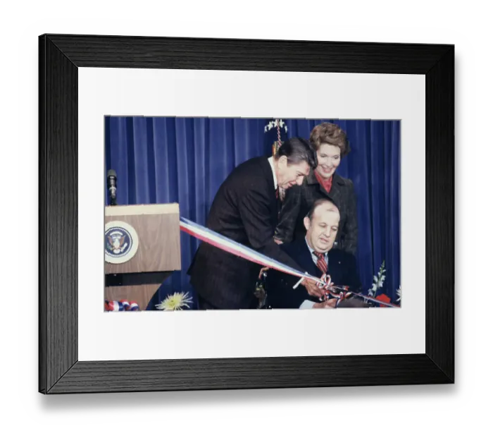 Framed Print : President and Nancy Reagan Laughing with Jim Brady Framed Print : President and Nancy Reagan Laughing with Jim Brady