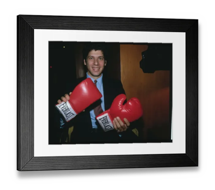 Framed Print : John Coloms Displaying Boxing Gloves Framed Print : John Coloms Displaying Boxing Gloves