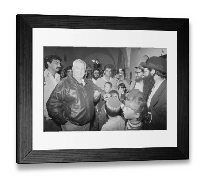 Framed Print : Defense Minister Ariel Sharon During His West Bank Visit Framed Print : Defense Minister Ariel Sharon During His West Bank Visit