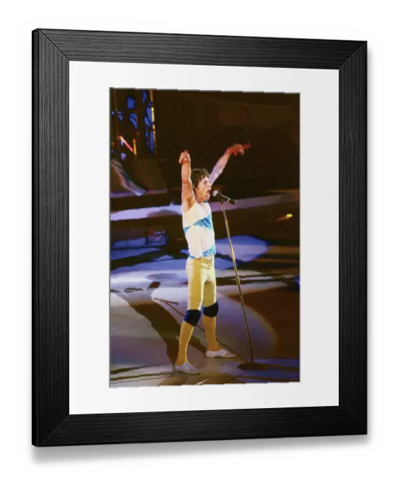 Framed Print : Mick Jagger of the Rolling Stones Performing on Stage