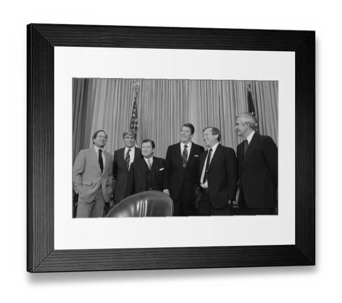 Framed Print : President Reagan with Senate Members