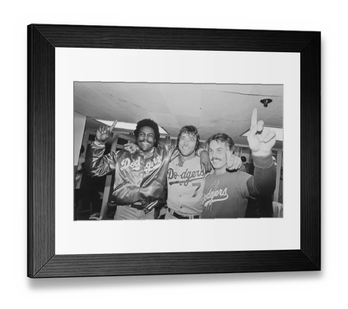 Framed Print : Three Dodgers Most Valuable Players Posing Together Framed Print : Three Dodgers Most Valuable Players Posing Together