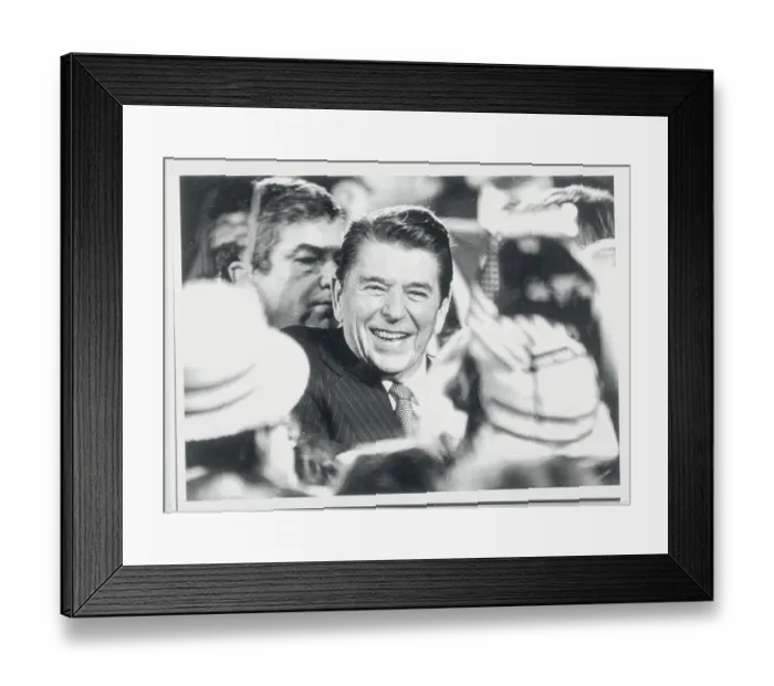 Framed Print : President Reagan Greeting Supporters Framed Print : President Reagan Greeting Supporters