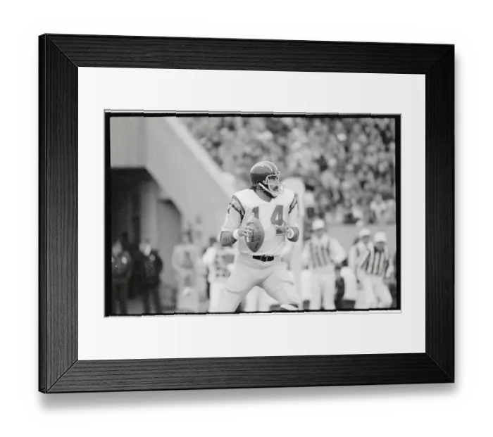 Framed Print : Dan Fouts Running with Football Framed Print : Dan Fouts Running with Football