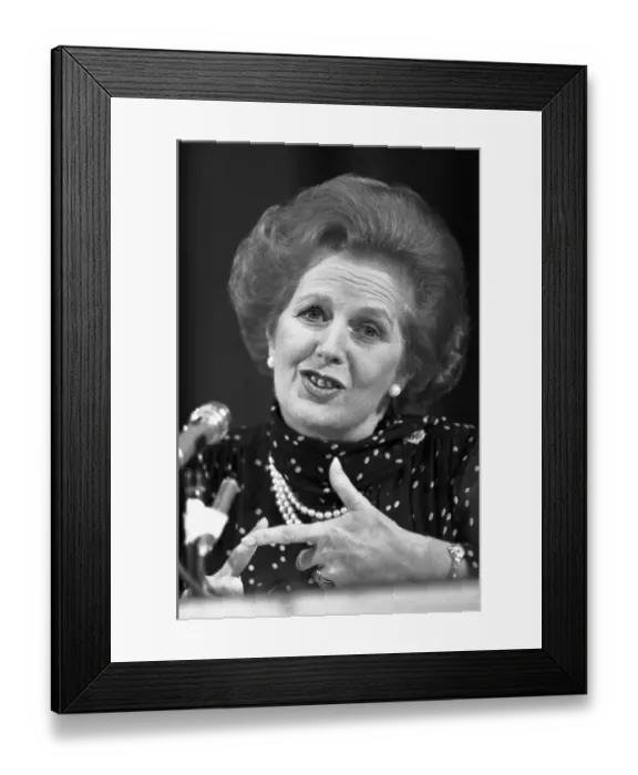 Framed Print : Margaret Thatcher at a Economic Summit Framed Print : Margaret Thatcher at a Economic Summit