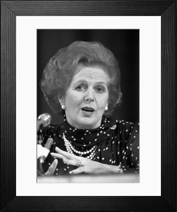 Framed Print : Margaret Thatcher at Economic Summit Framed Print : Margaret Thatcher at Economic Summit