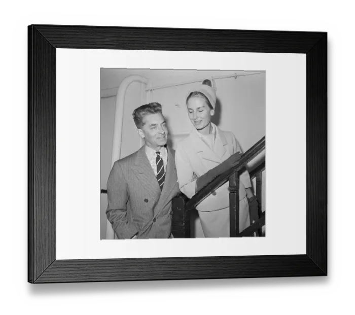 Framed Print : Conductor Herbert Von Karajan and his Wife Framed Print : Conductor Herbert Von Karajan and his Wife