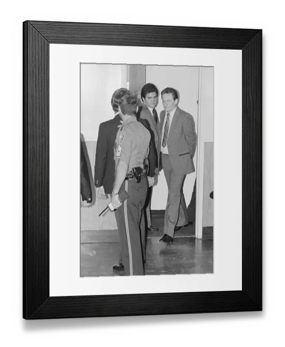 Framed Print : Deputies Leading Charles Harrelson to Jail Framed Print : Deputies Leading Charles Harrelson to Jail